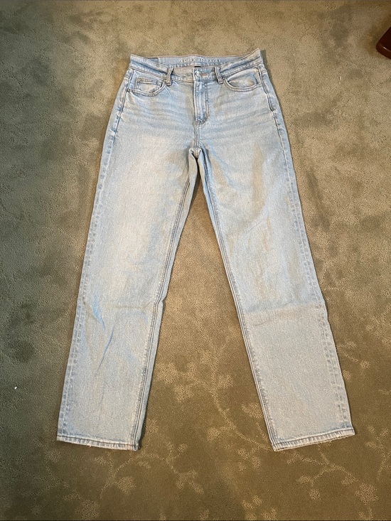 American Eagle Outfitters Denim - American Eagle Outfitters Light Blue Super High Rise Straight Jeans